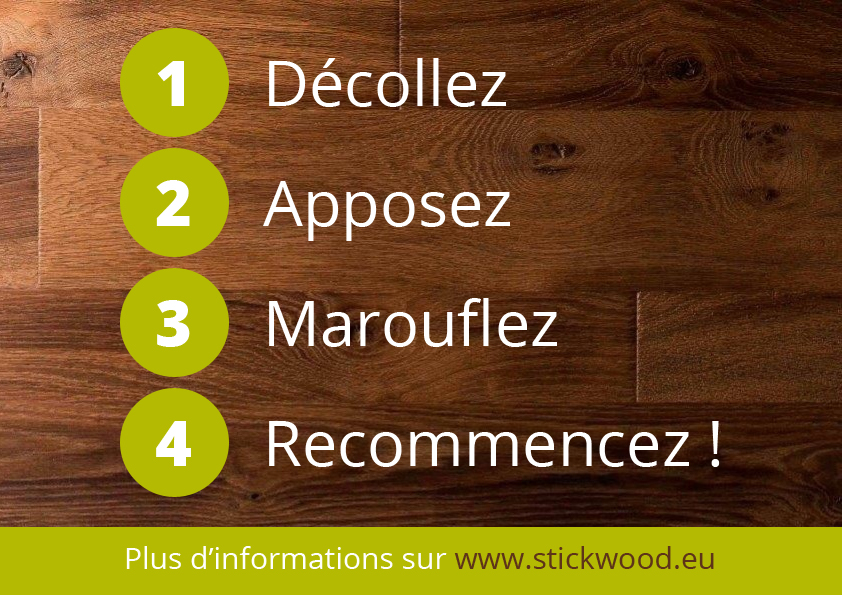 Stickwood ™ - Lames de bois adhésives et multi-usages